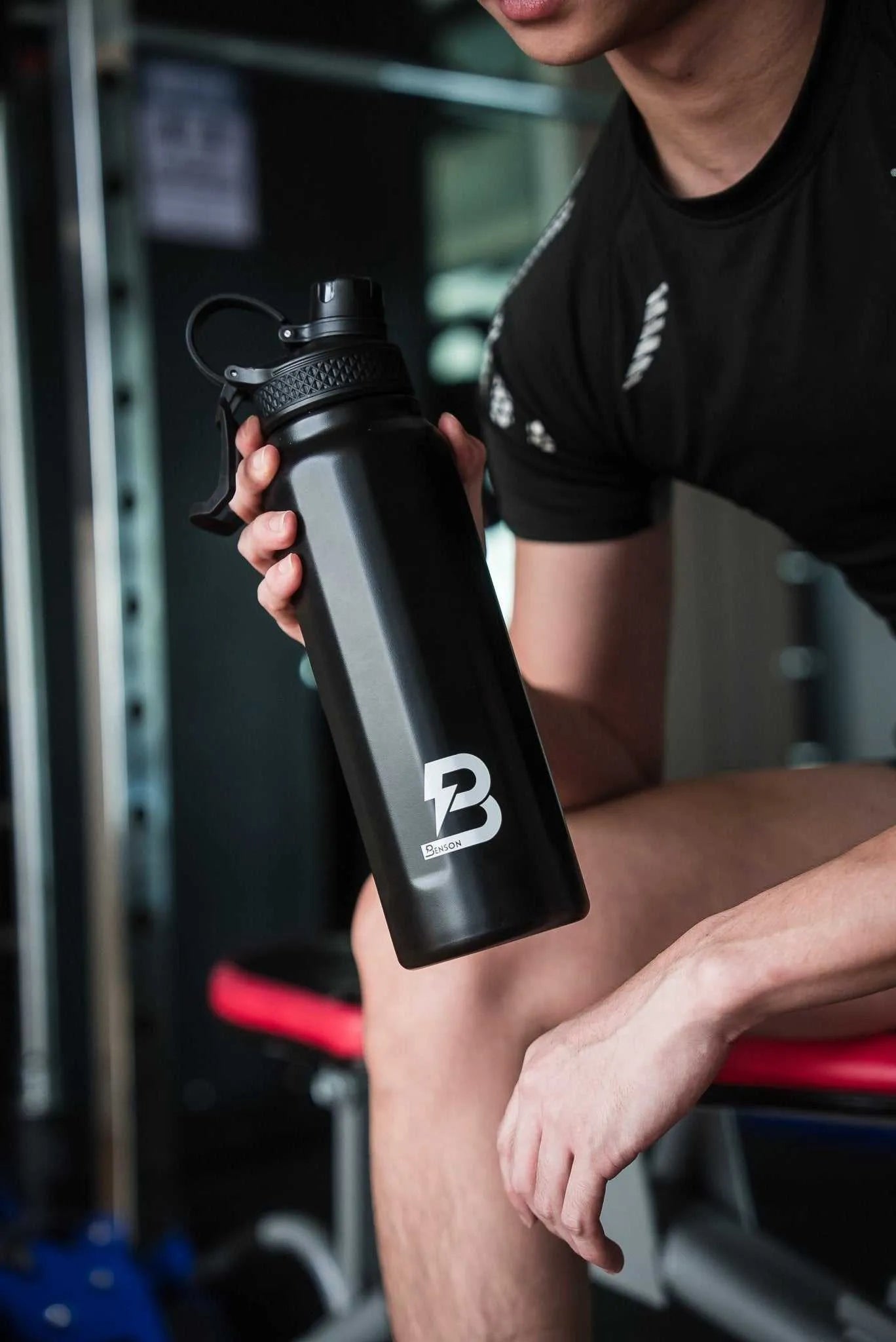 Benson Trinkflasche 950 ml – Edelstahl, BPA - frei & auslaufsicher - Benson Athletics
